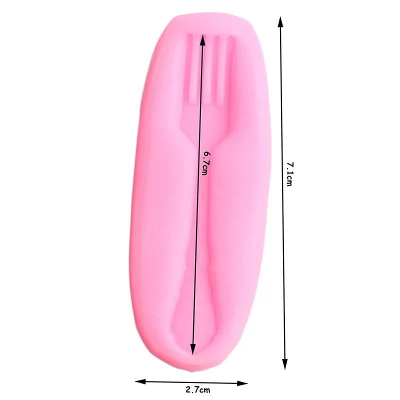 Ложка Вилка Нож силиконовая форма DIY выпечки вечерние кексы Topper инструменты для