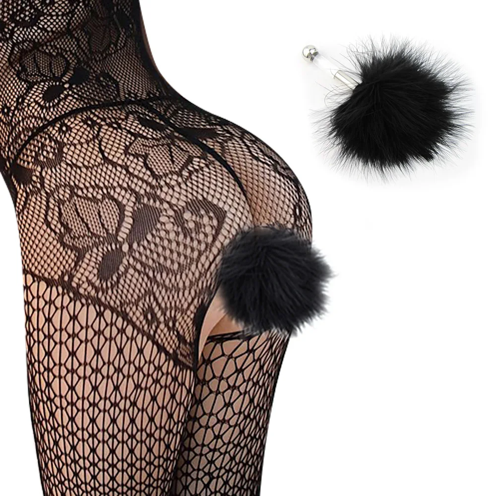 Анальная пробка с кроличьим хвостом сексуальные игрушки перьями для женщин