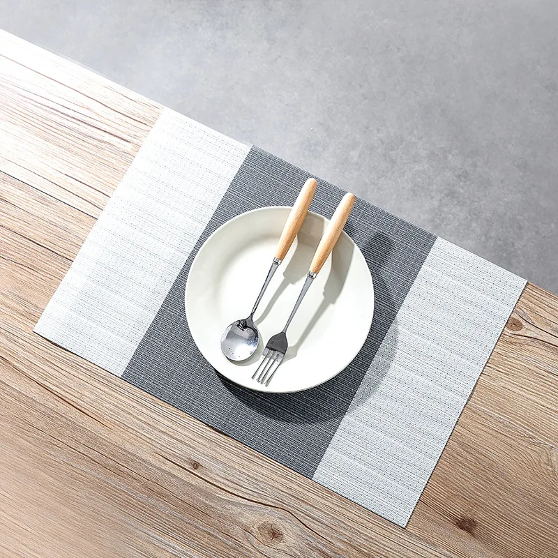

Simple placemat non-slip heat insulation European style PVC table mat Disposable environmental protection western food placemat