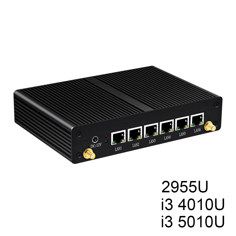 Безвентиляторный мини ПК Intel Celeron 6lan Minipc Linux Win 10 Мини компьютер Тонкий клиент LAN USB
