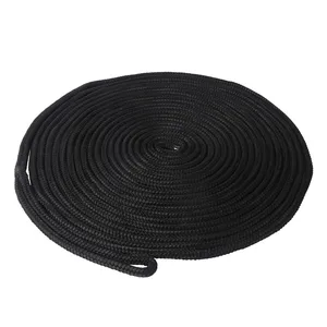 58 дюйма, 50 футов, двойная оплетка, док-канаты для лодок, 16 нитей, нейлоновые док-линии, швартовочная веревка, якорная линия, аксессуары для лодок