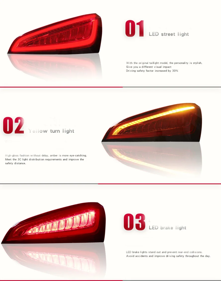 Подходят для 08-17 Audi Q5 задсветильник обновленная модификация старой модели новая