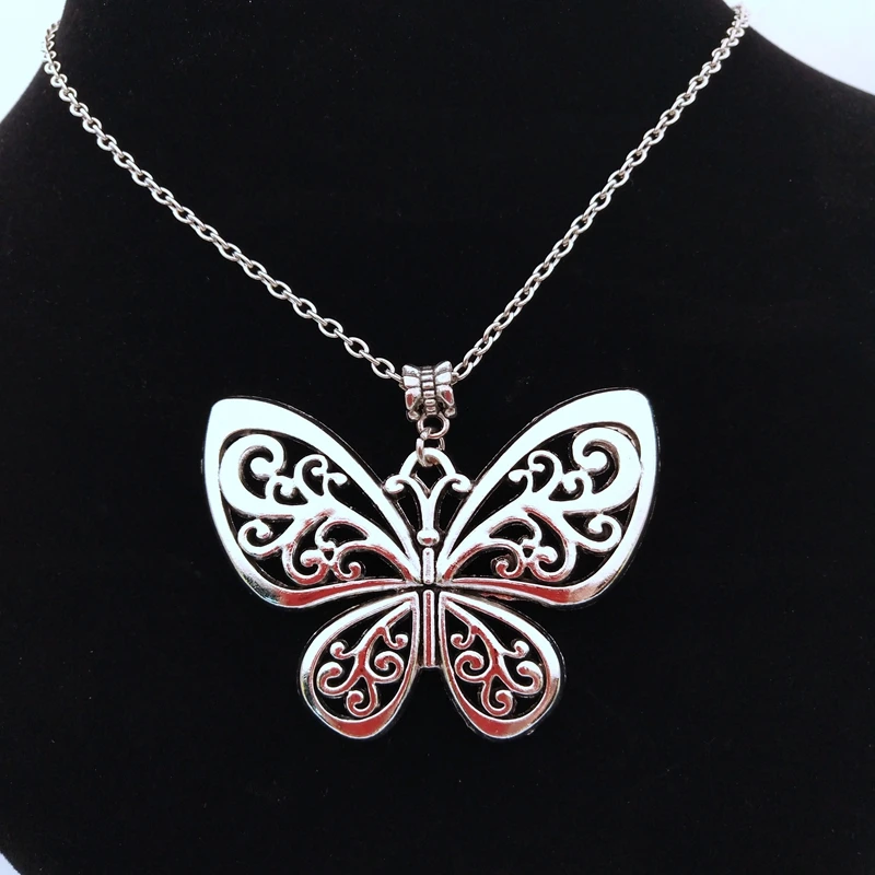 Новые богемные эффектные ожерелья с большой бабочкой и подвески для женщин