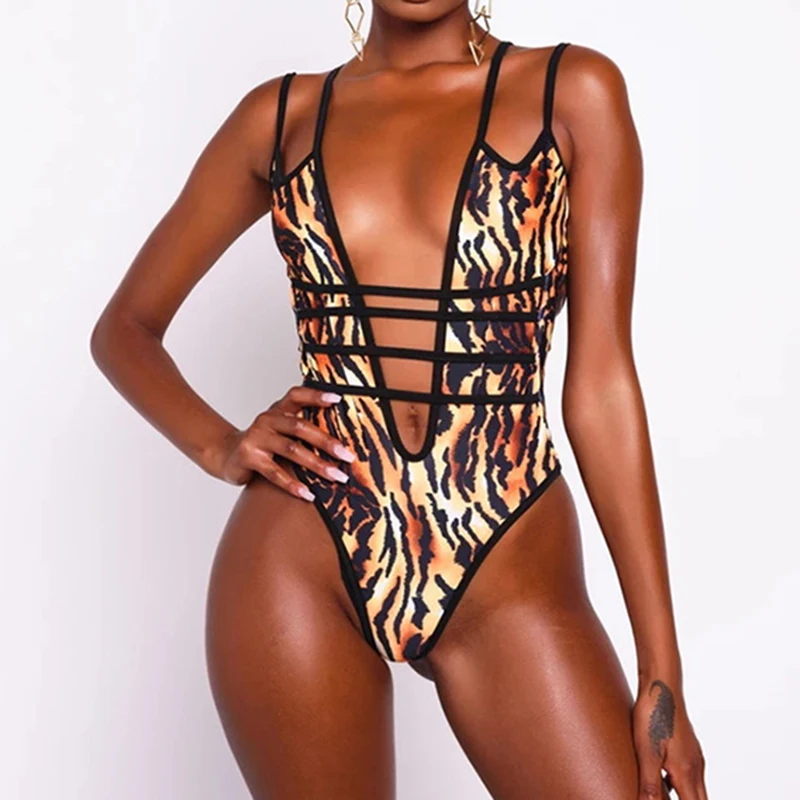 Купальник с открытой спиной 2020 сексуальный купальник v образным вырезом в