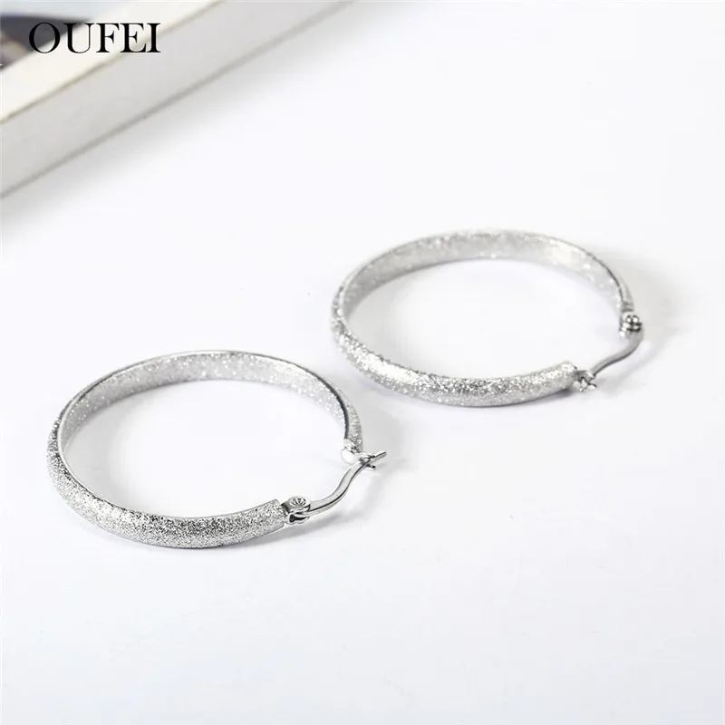 OUFEI очаровательные серьги-кольца Женские Ювелирные изделия из нержавеющей стали