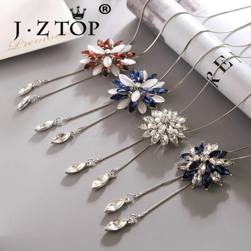 Женское зимнее длинное ожерелье цепочка на свитер Модная тонкая металлическая