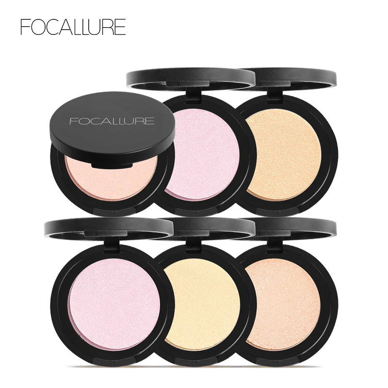 

Focallure 6 Colors Soft Highlighter Powder Professional Makeup Highlight Pressed Powder Natural Light Shinning Face Bronzer