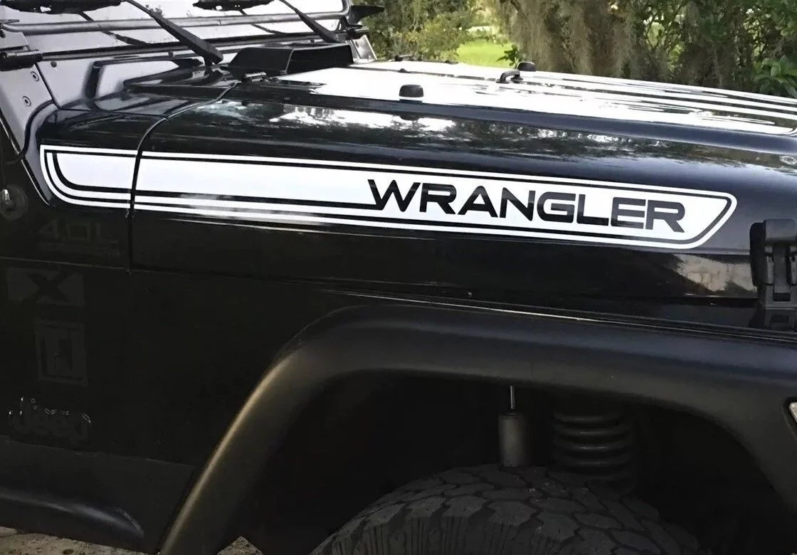 Для 1 пары/2 шт Jeep Wrangler JK 07-17 Набор наклеек JK 2 шт в полоску набор