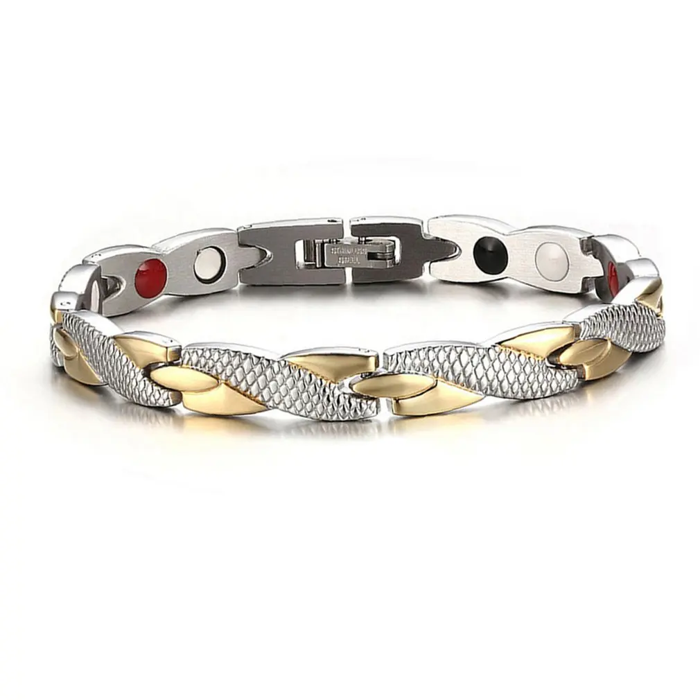 

Women Men Health Care Germanium Magnetic Bracelet for Arthritis and Carpal Tunnel Stainless Steel Power Therapy Bracelets Wholes