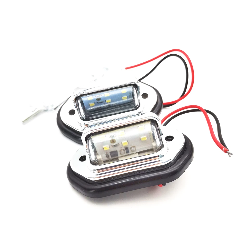 2 шт. белый светодиодный светильник для номерного знака универсальная лампа