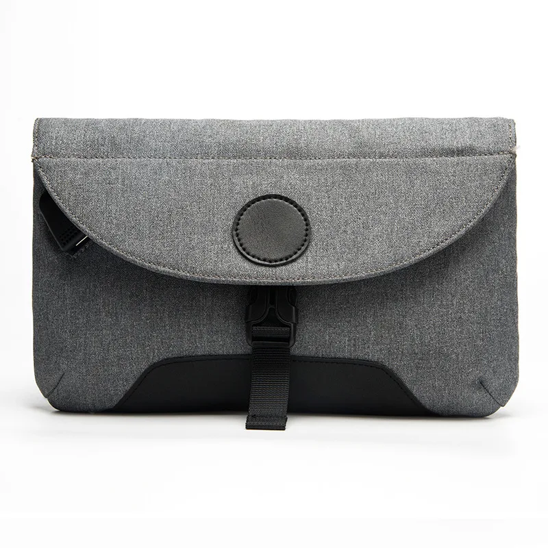 Мужская нагрудная сумка на молнии с usb-портом для путешествий черная