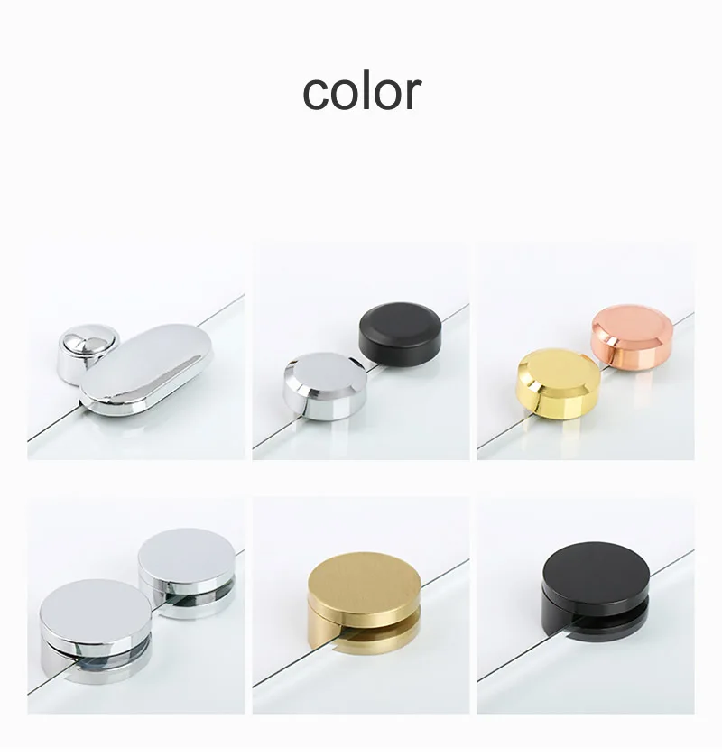 Glass mirror clip Fixed support Bathroom holder black gold bright for glass 5mm Strong not rusty | Обустройство дома
