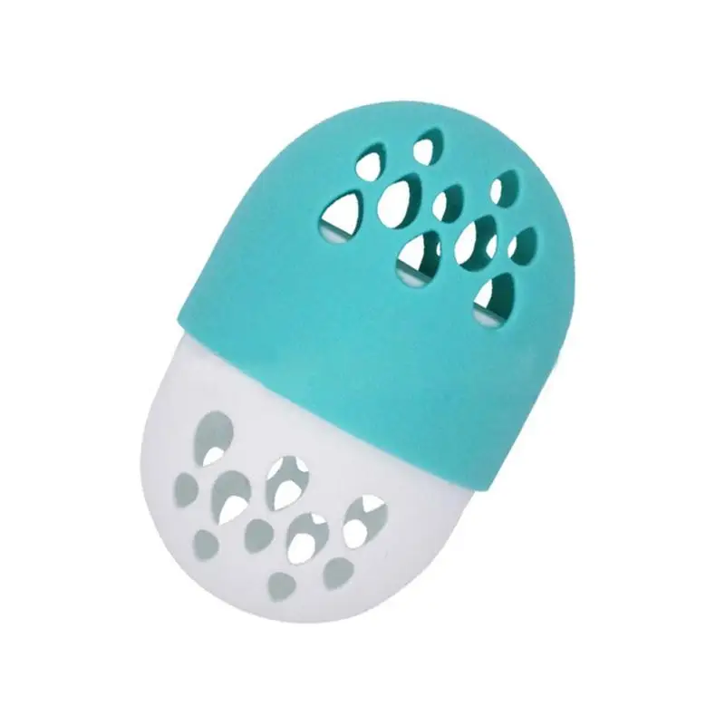 sky blue Мягкий силиконовый держатель для сушки порошка яичная подставка косметический держатель для макияжа - Цвет: sky blue