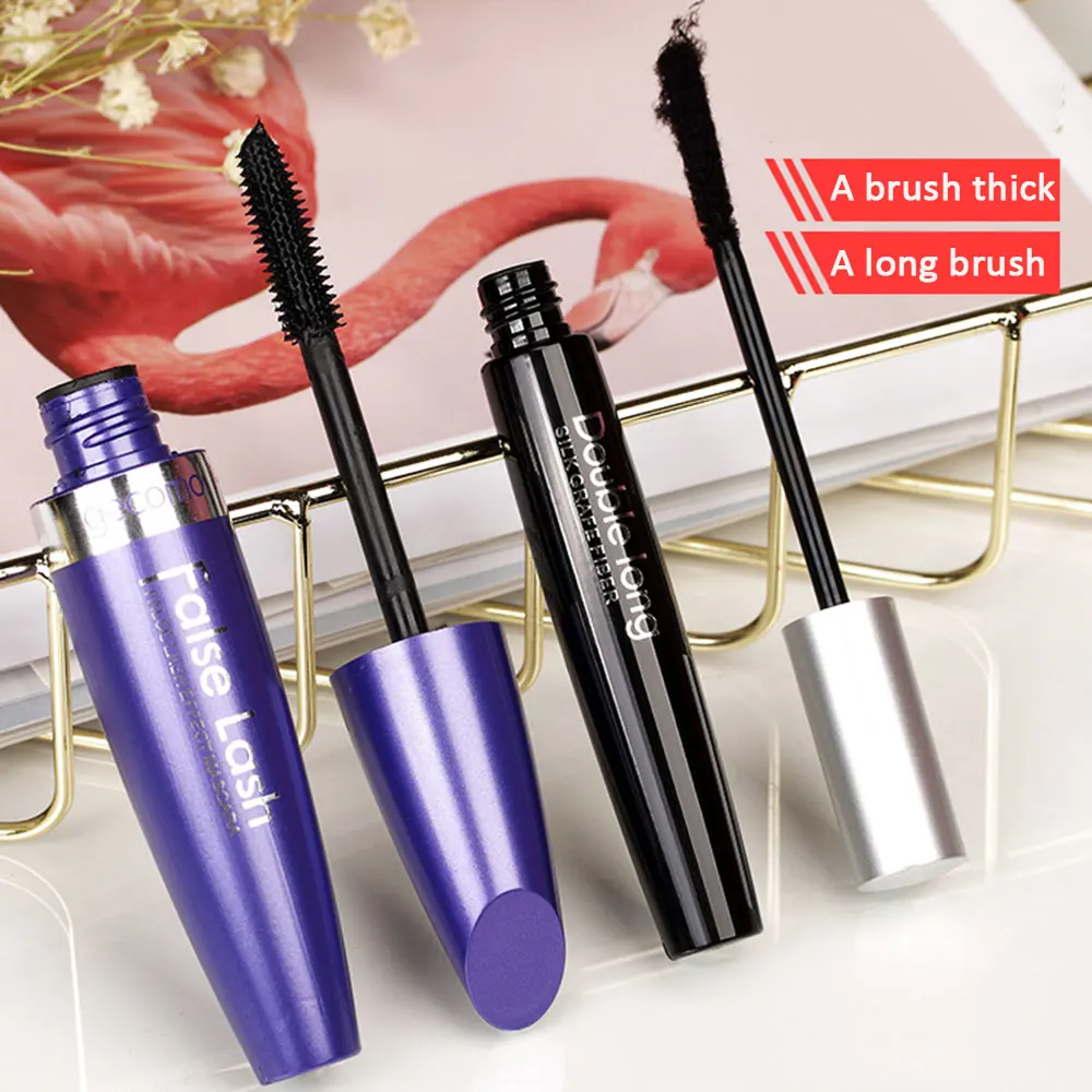 2 шт. 4D волоконная кисть для туши Водонепроницаемая прививка косметика удлинения