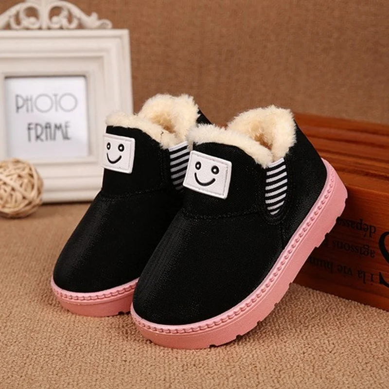 Zapatos de algod&oacute;n para ni&ntilde;os, botas cortas para ni&ntilde;as, zapatos de invierno para beb&eacute;s, botas de algod&oacute;n c&aacute;lidas y antideslizantes de terciopelo, 2021-2