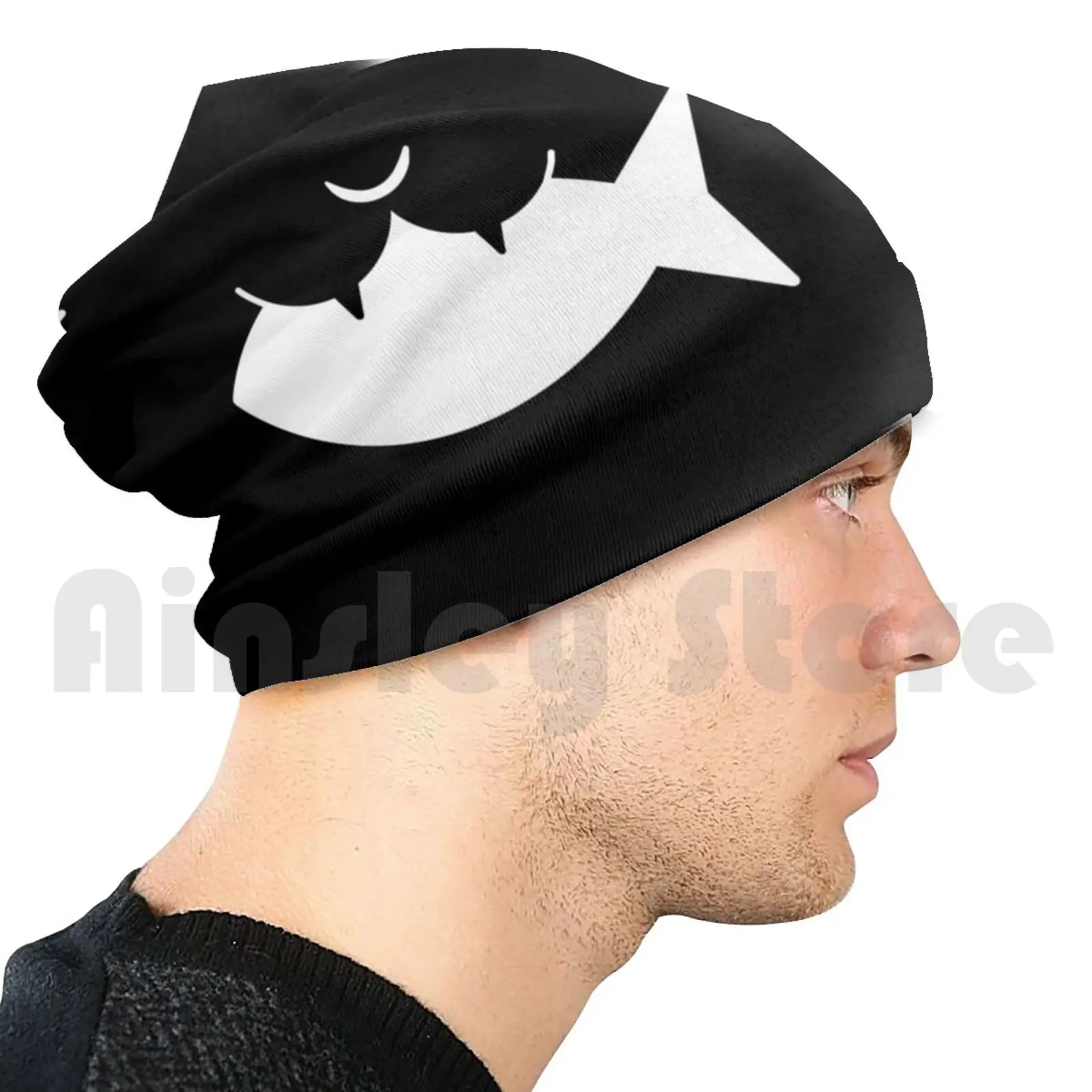 

Cat Having Fish Beanies Pullover Cap Comfortable Cat Kitty Fish Cat Eating Fish Cute Beanie Black Kitten Kawaii