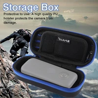 portable mini pu leather storage box for insta360 one x camera internal shockproof design drop proof pocket backpack storage box
