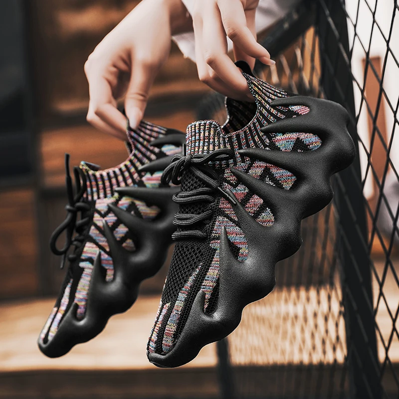 

2021 Autumn Men Women Casual Shoes Couple Models Volcano Colorful Breathable Upper Lightweight Non-slip Sole Male Sneakers