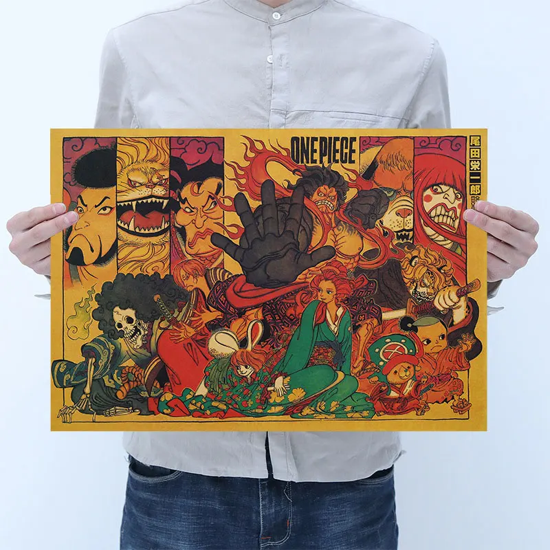 AIMEER One Piece G Style аниме персонаж японский классический кимоно ретро постер из крафт