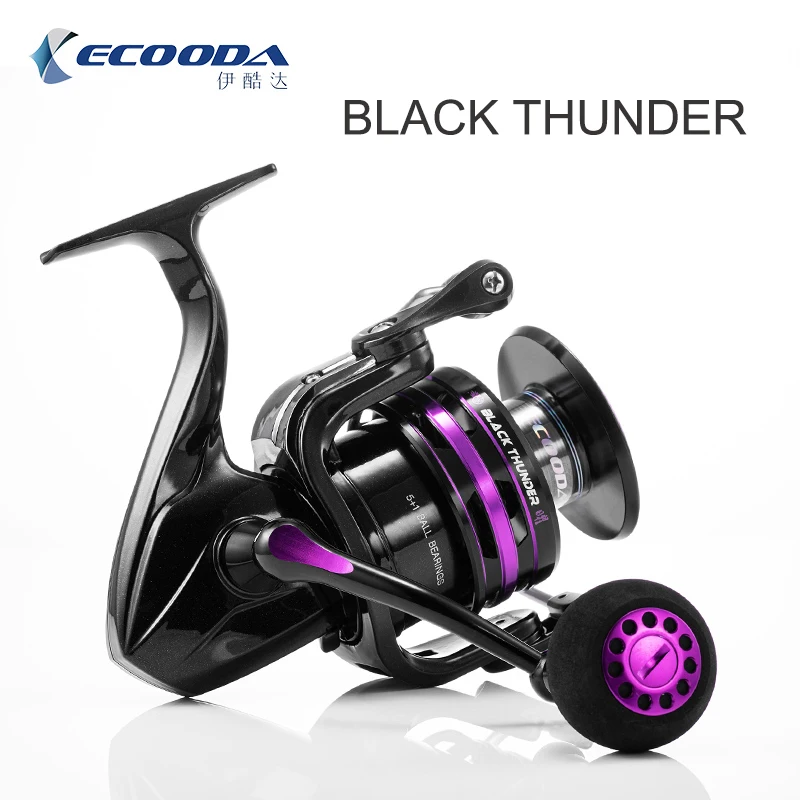 Рыболовная катушка для спиннинга ECOODA черная морская с передаточным числом 6 1 2000