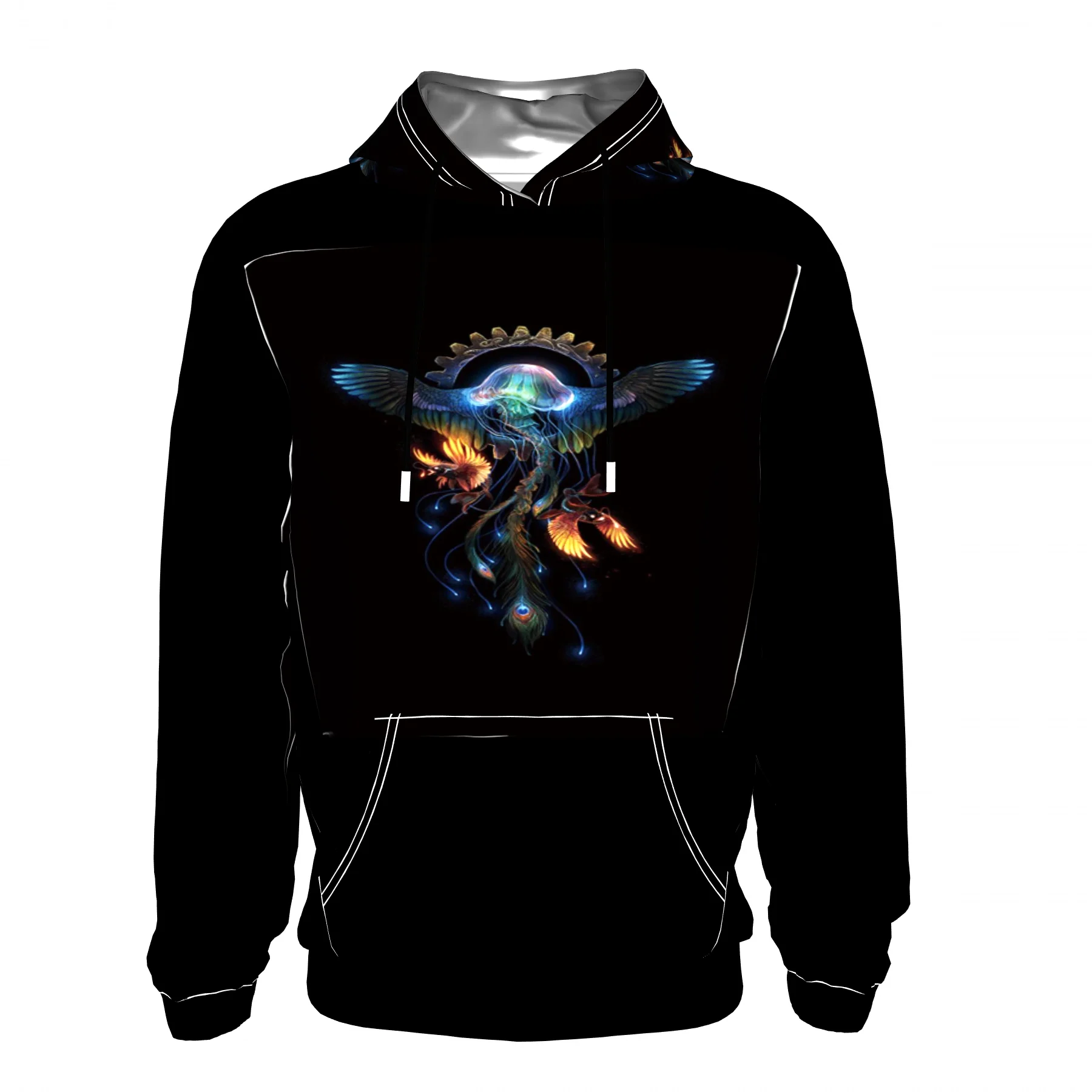 Худи для подростков с 3D принтом свитшоты длинными рукавами и мультяшными