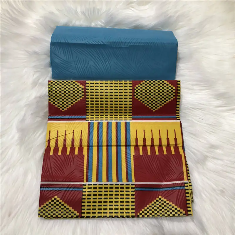 5 Нигерийский полиэстер воск Анкара Kente Ткань Chitenge Гана воск Африканский Kitenge принты ткань для ткани в 2+ 2 ярдов AW30 - Цвет: 5