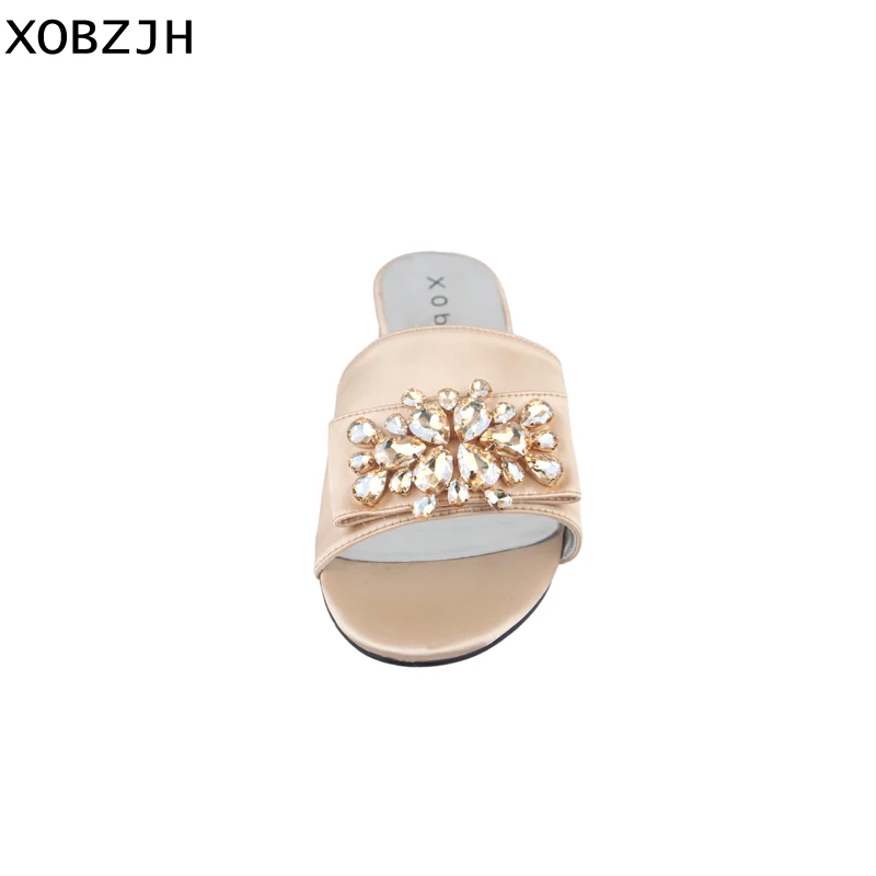 XOBZJH женская обувь 2019 летние новые туфли на плоской подошве Свадебная вечеринка