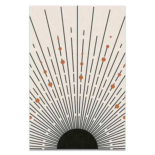 

Sun Illustration Mid Century Canvas Painting Home Art Posters Bedroom Corridor Stickers Nordic Decoration