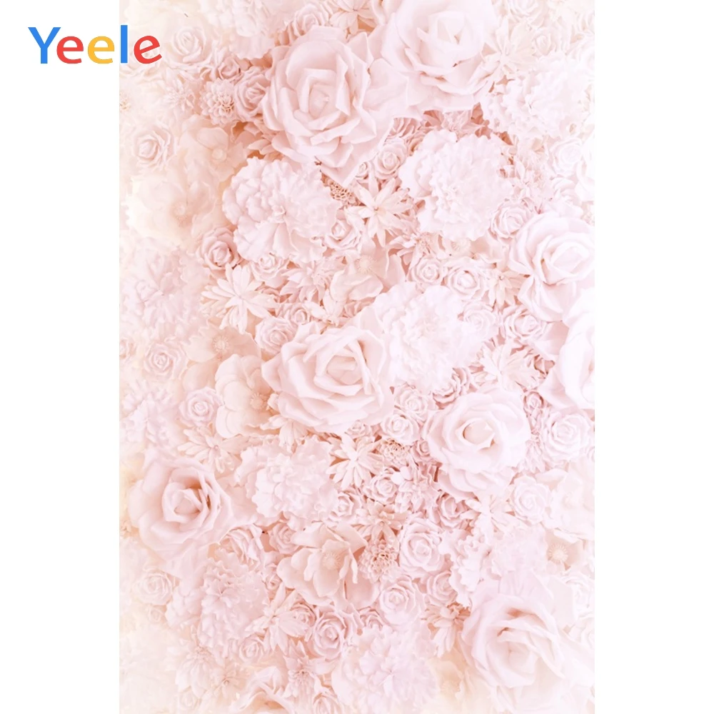 

Фоны Yeele для свадебной фотосъемки с розовыми цветами и розами, декор для вечеринки, индивидуальные фоны для фотостудии