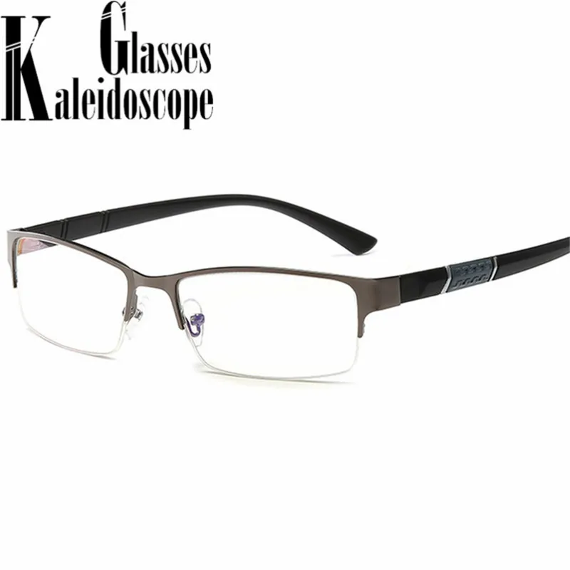 Оправа для очков Мужская/Женская металлическая в полуоправе с защитой от синего