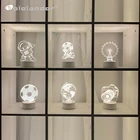 Футбольный космонавт светодиодный ночник новые акриловые огни 3D стерео настольный декор для спальни лампа праздник детские подарки на день рождения фестиваль
