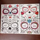 Sugar Skull Mask, татуировка непромокаемая Временная татуировки наклейки для лица, Хэллоуин красота, вечеринка, День мертвых татуировок