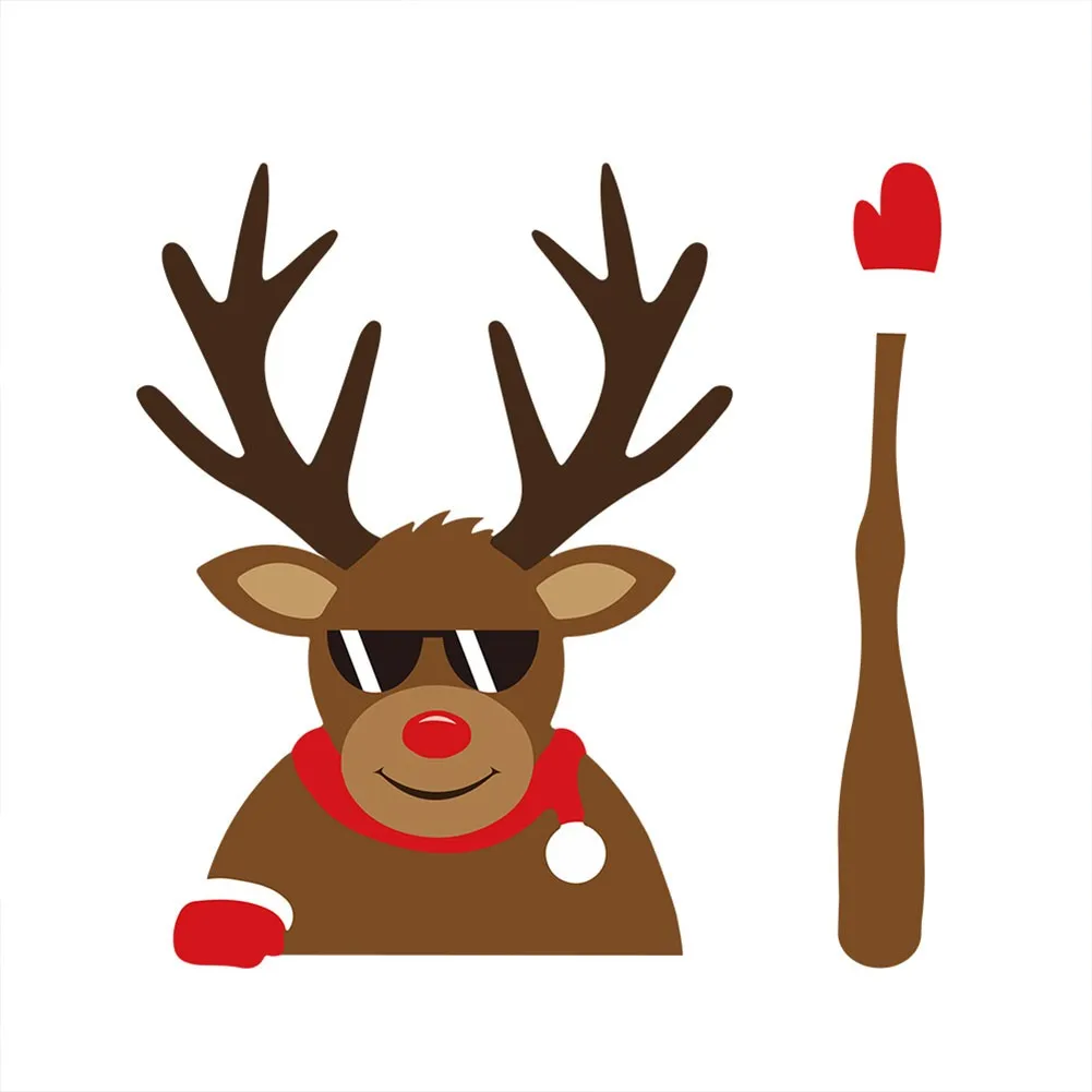 

Christmas Car Windshield Sticker Santa Claus Elk Xmas Sticker Car Rear Windscreen Wiper Window Decals Christmas Decor Ornament