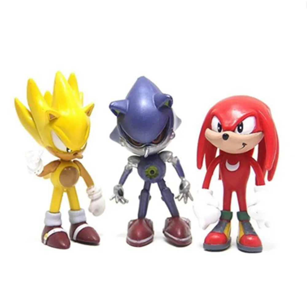 1 шт. мультяшная супер звуковая модель Miles Prower Amy Rose Knuckles The Echidna Dr Eggman Фигурки ПВХ Модель Детская Подарочная игрушка