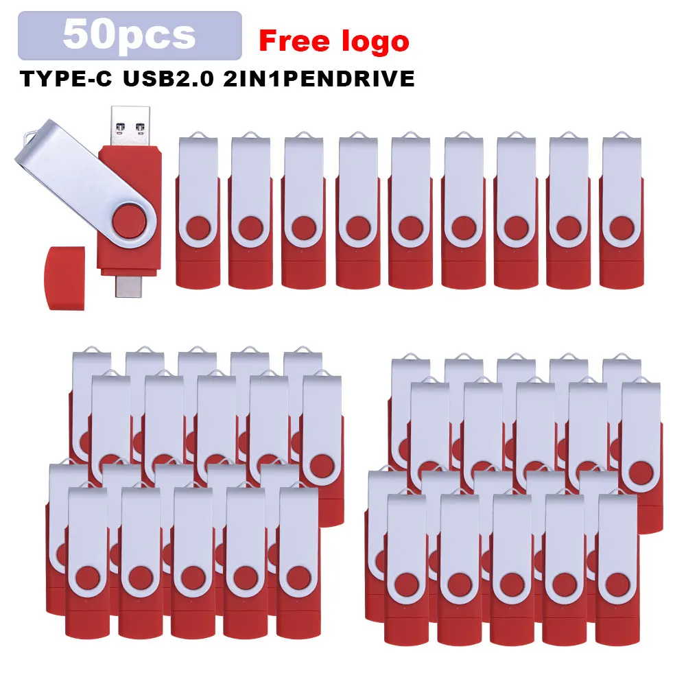 

50 шт./лот для компьютера/Type C Интерфейс USB 2,0 Тип C флеш-накопитель карта памяти 16 ГБ 32 ГБ Флешка U диск 4G 8 Гб 64 Гб Cle USB