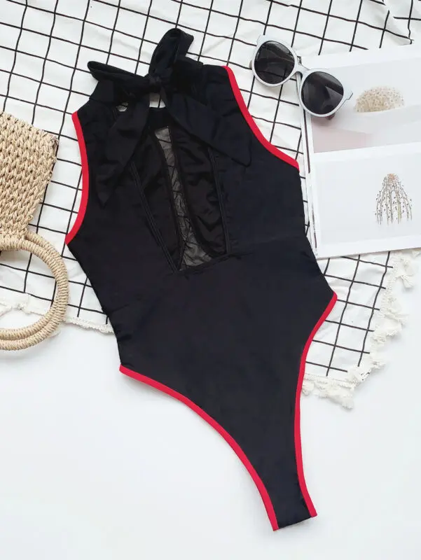 Womens Swimwear Monokini Bikini Bathing Suit Strappy Swimsuit Beachwear Padded