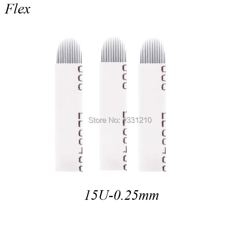 Набор 200 Laminas микроблейдинг tebori flex 15u Pontas 0 25 мм обычные иглы для микроблейдинга