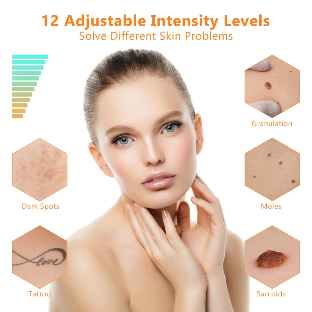 12 лазерный уровень плазменной ручка татуировки удаления веснушек ЖК-дисплей