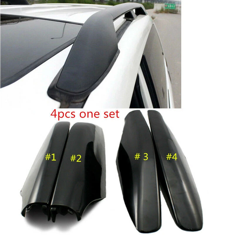 Rail End Cover, 4pcs Roof Rack Cover Shell Cap Replacement F