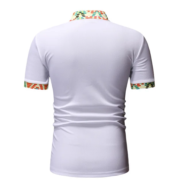 

T Shirt Mens Cotton Dashiki Printed African Clothing T-Shirt Stand Collar Tribal Ethnic Male Short Sleeve Summer Africa Tops