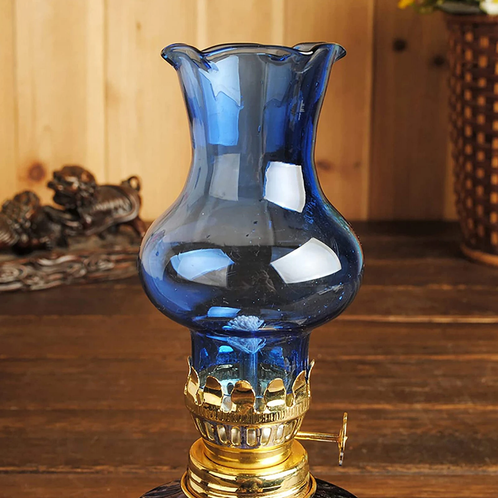 

Vintage Lantern Kerosene Lamp Oil Lights Glass Lampshade White/red/blue/yellow/green Lampcover Garden Courtyard Home Decoration