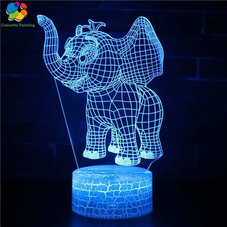 Пульт дистанционного управления животное слон лошадь 3D свет светодиодный