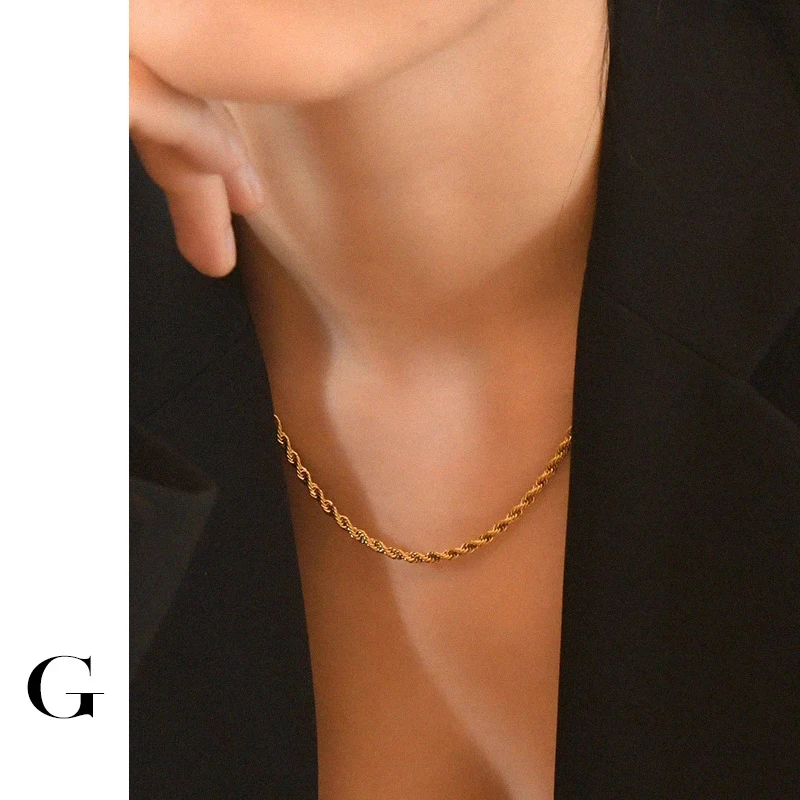 

GHIDBK Different Styles Dainty O Titanium Steel Choker Necklaces Simple Beaded Necklace Minimalist Chokers Collares De Moda 2019