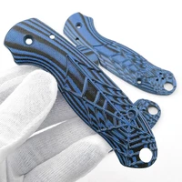 g10 knife handle patch composite material folding spider red knife patch pattern blue and handle j3s8