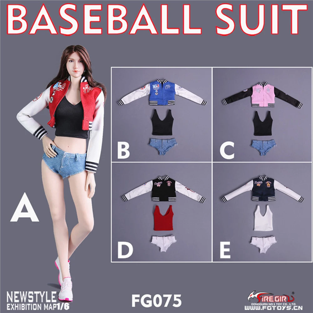 

Fire Girl Toys 1/6 FG075 Female Soldier Sexy Baseball Uniform Set Cheerleading Costume 12 Inch Dolls Available