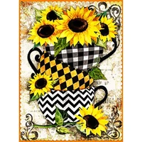 5d diy diamond painting coffee cup sunflower full drill embroidery cross stitch mosaic craft kits home decor christmas gift