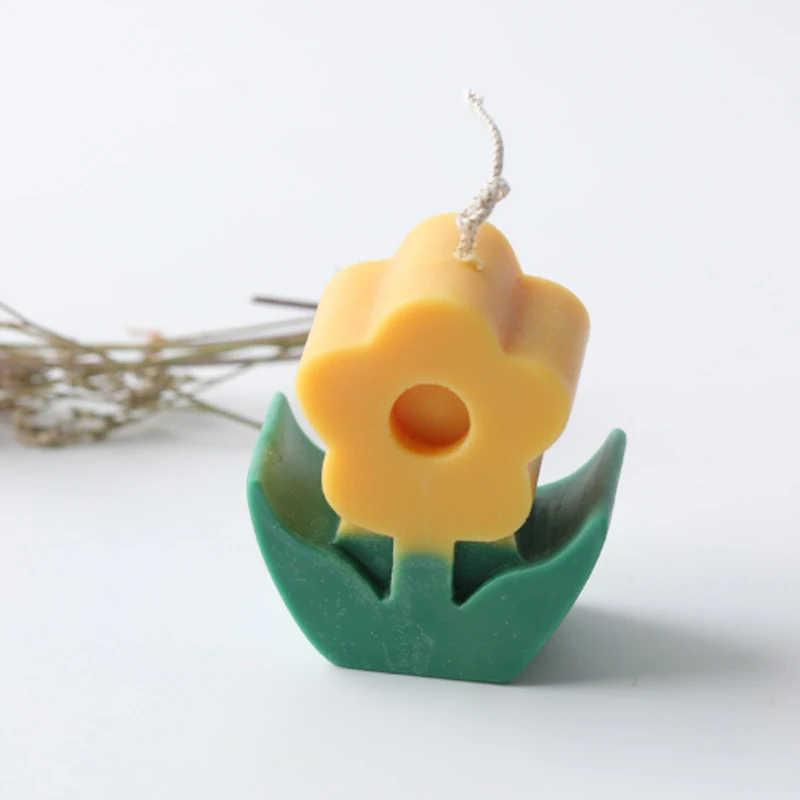 Милый цветок Свеча Плесень Ароматерапия Ароматические украшения DIY силиконовые