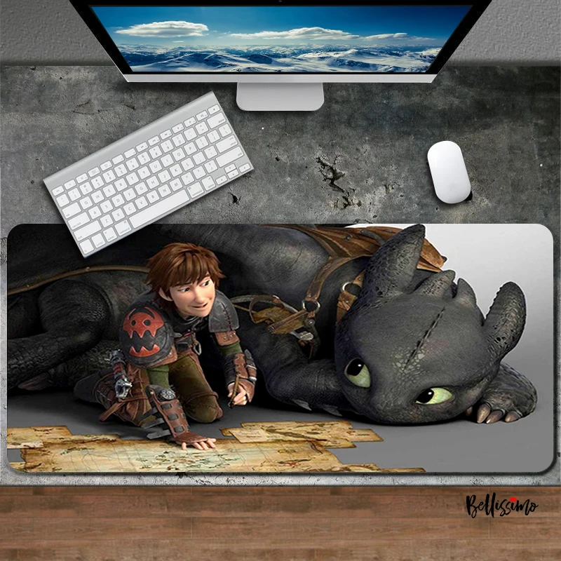 

Mause Pad Gamer Desk Large Mouse Pad Anime How To Train Your Dragon Mousepad Kawaii Gaming Accessories Deskmat Pc Gaming Table