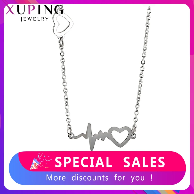 Xuping ожерелья в форме сердца Женские Ювелирные изделия из нержавеющей стали