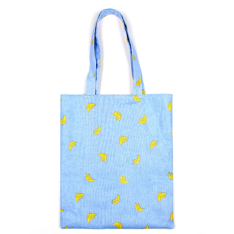 Модная хлопковая и Льняная сумка с принтом банана индивидуальная Холщовая Сумка
